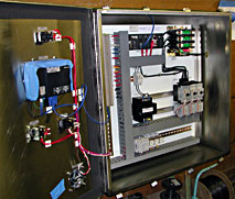 Pempek industrial control panel angled view